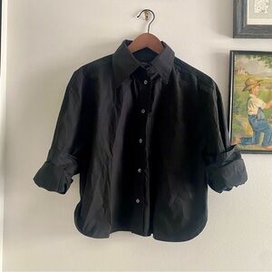 Banana Republic Boxy Crop Shirt